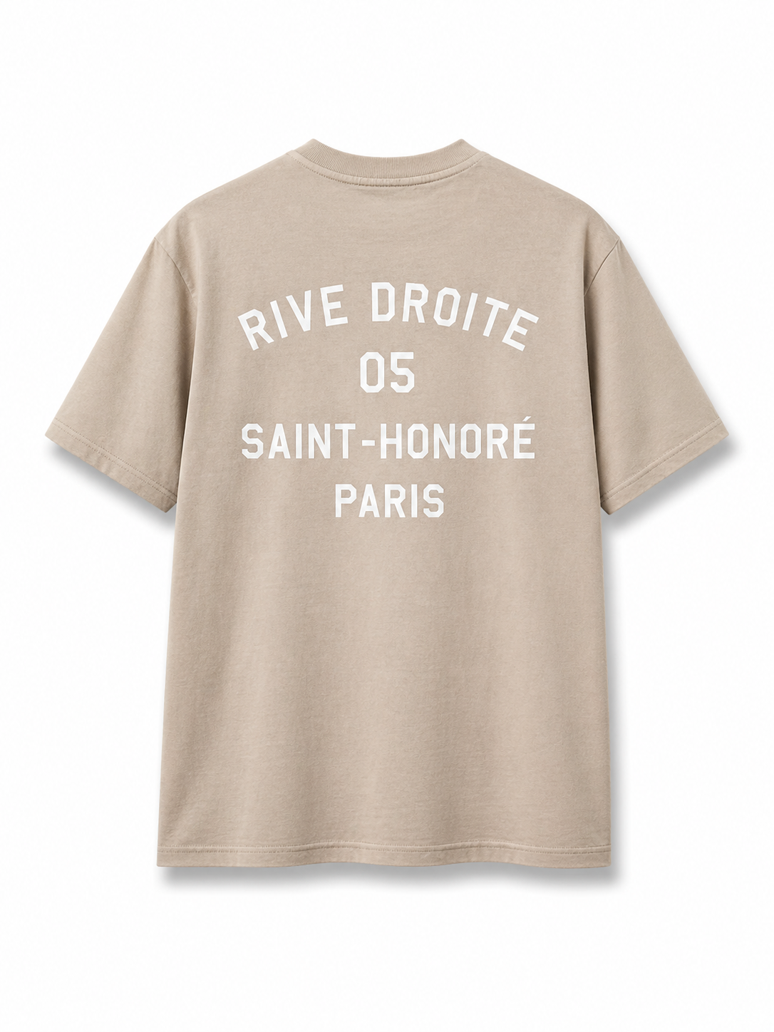 T-shirt homme imprimé beige Rive Droite Forreal Store