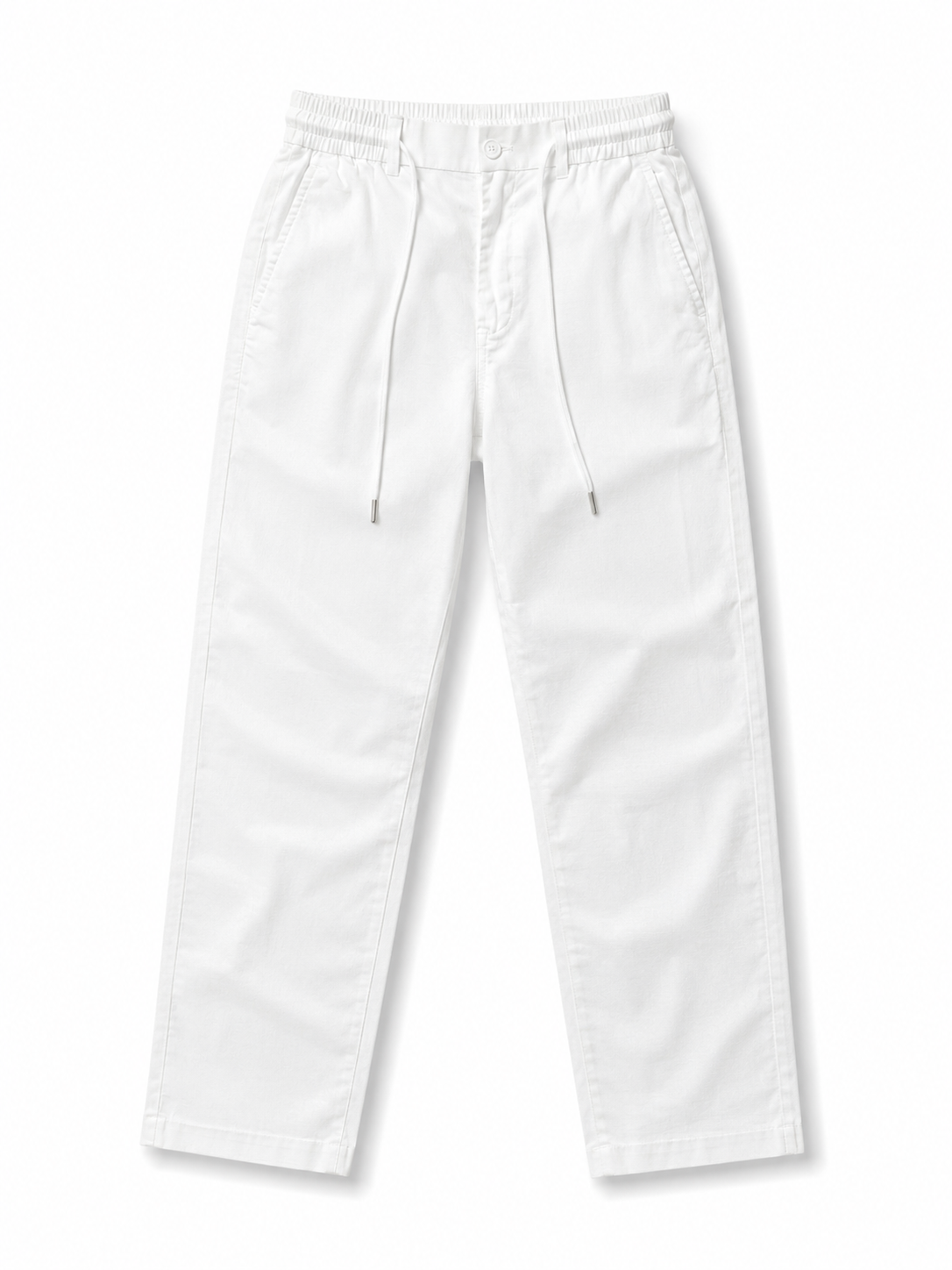 Pantalon homme en lin kaki et blanc Forreal Store