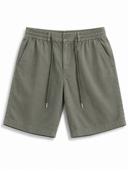 Short homme en lin bleu nuit et kaki Forreal Store